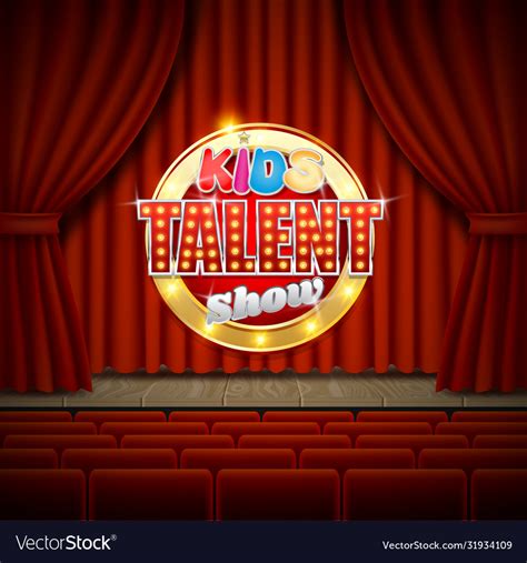 Kids Talent Show Poster Banner Template Royalty Free Vector