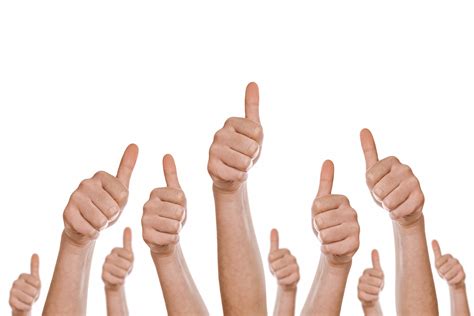 Thumbs Up On White Background Linkedin Riches