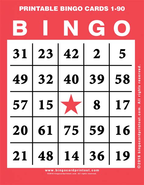 Free Printable Bingo Cards With Numbers 1 90 Pdf Printable Templates