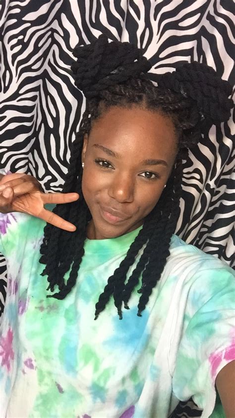 Just like regular hair extensions, acrylic yarn is secured onto the root with a few twists then braided towards the ends. Image result for shoulder length marley twists | Hair ...
