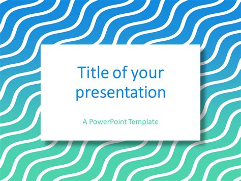 Gradient Wavy Pattern Powerpoint Template