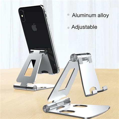 Adjustable Aluminum Alloy Phone Holder Non Slip Protective Foldable