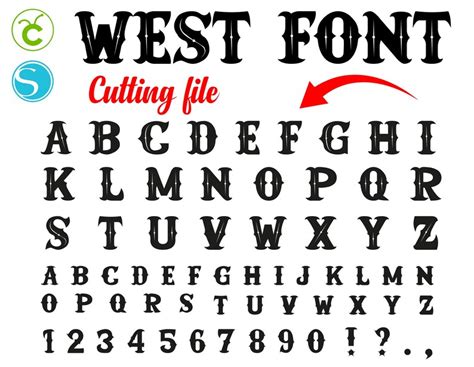 Western Font Svg Western Letters Svg Vintage Letters Cricut Cowboy