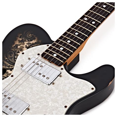 Fender Custom Shop Thinline Telecaster Relic Aged Black Paisley At Gear Music