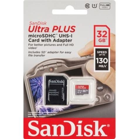 Sandisk 32gb Ultra Plus Microsdhc Uhs I Card With Adapter Pick Up In