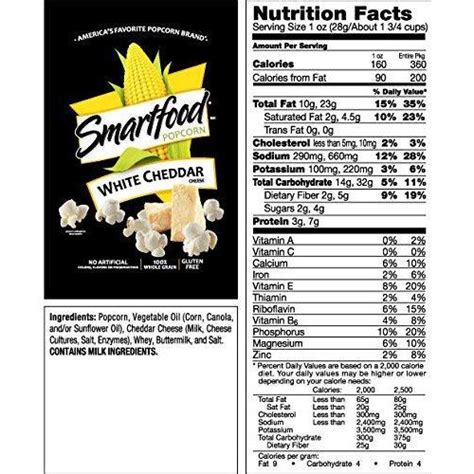Smartfood Popcorn White Cheddar Cheese Pack Of 10 Ship Me Snacks