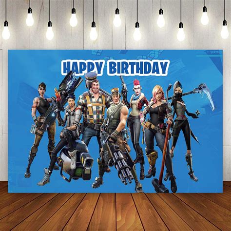 Fortnite Birthday Banner Personalized Party Backdrop Decoration Lupon