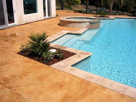 Decorative Concrete Pool Decks Acid Stained Pool Decks Pool Decks