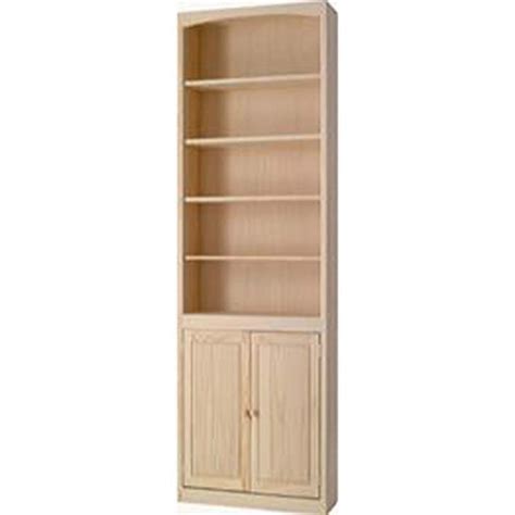 Pine Bookcases Solid Pine Bookcase With Door Kit And 4 Open Shelves