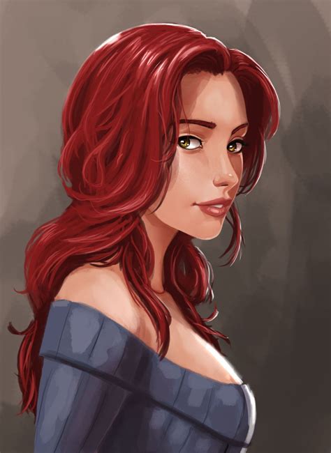 May Portrait 2 By Raichiyo33 On Deviantart Red Hair Cartoon Redhead Art Girls With Red Hair