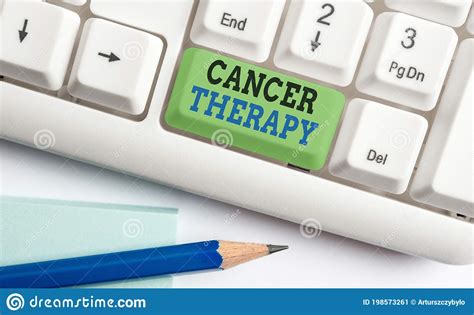 Word Writing Text Cancer Therapy Business Concept For The Treatment Of