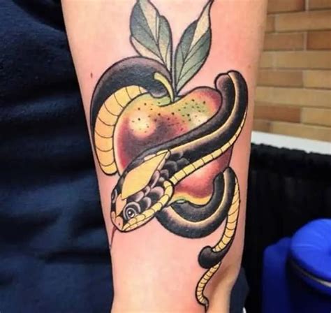 15 Snake And Apple Tattoo Designs That Could Inspire You Apple Tattoo