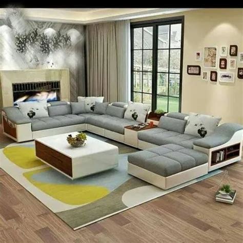 Velvet Living Room Designer Sofa Set U Shape Rs 65000 Set Skf Decor