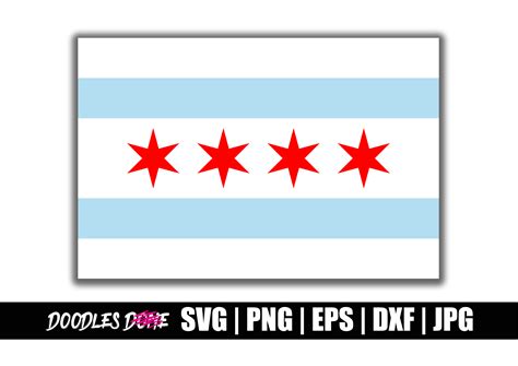 Chicago Illinois State Flag Graphic By Doodlesdone Creative Fabrica