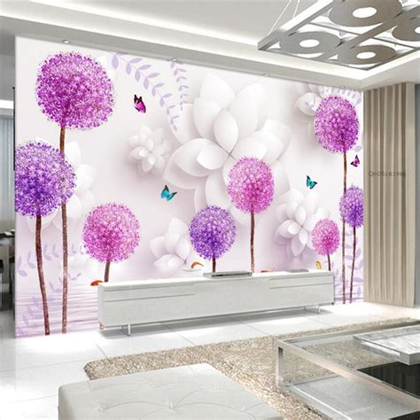 Beibehang Custom High Level Wallpaper Three Dimensional Flowers