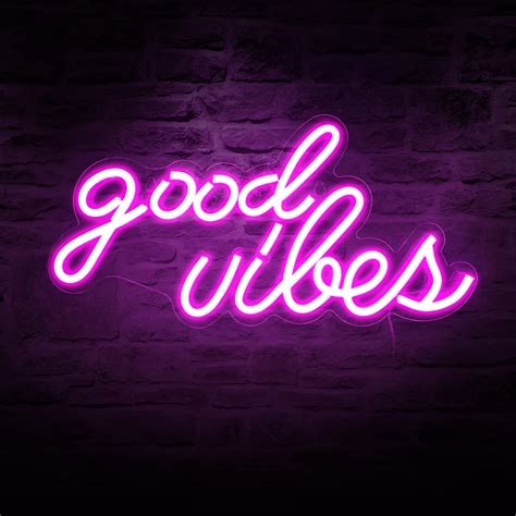 Party Planet Neon Sign Good Vibes Led Signs Neon Lights For Bedroom