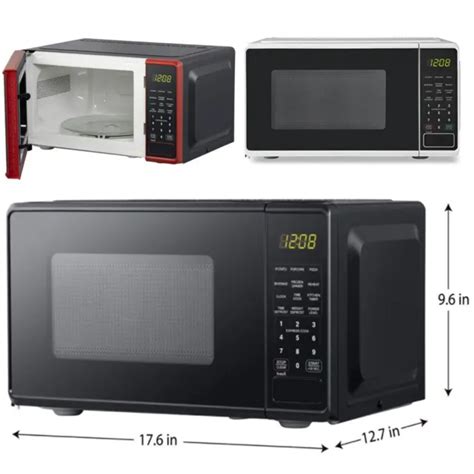 Mainstays 07 Cu Ft Compact Countertop Microwave Oven Kitchen Cooking