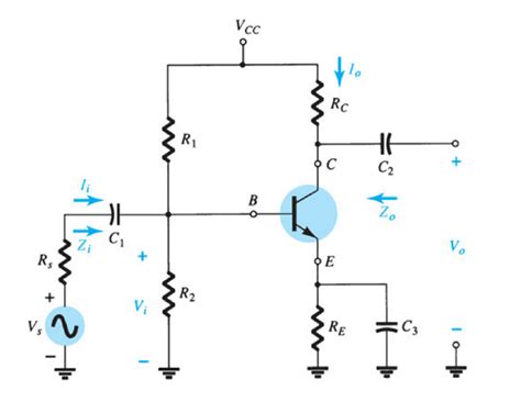 1 Common Emitter Self Biased Transistor Amplifier Circuit Download