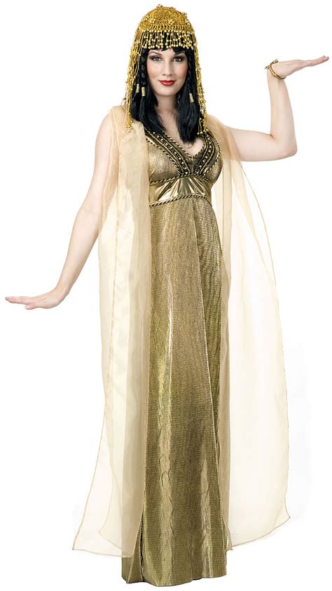 Womens Egyptian Goddess Cleopatra Nefertiti Costume Gold Headpiece Skirt Wrist Costumes