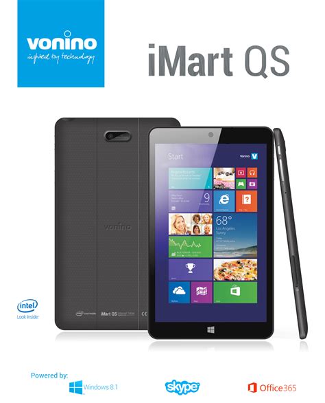 It's a slicker, more coherent os than the initial windows basically, if you use outlook.com, office 365 or onedrive professionally then a windows 8 tablet is still your best bet, and moving from working on a. Vonino Debuts Windows 8.1 Tablet iMart QS and Argus QS ...