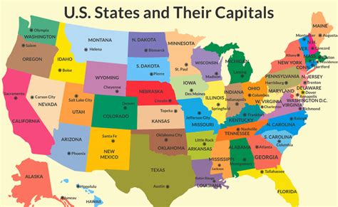Las Capitales De Los 50 Estados De Ee Uu Geografía