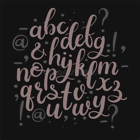 Hand Drawn Brush Letters Modern Calligraphy Font Hand Lettering