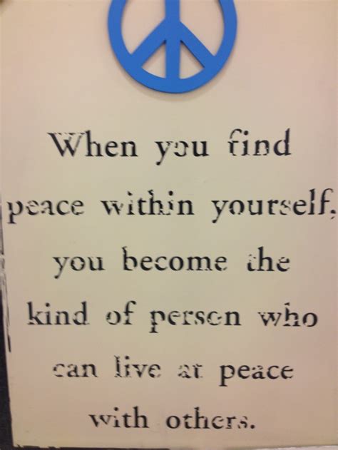 Find Peace Within Yourself Quotes Quotesgram