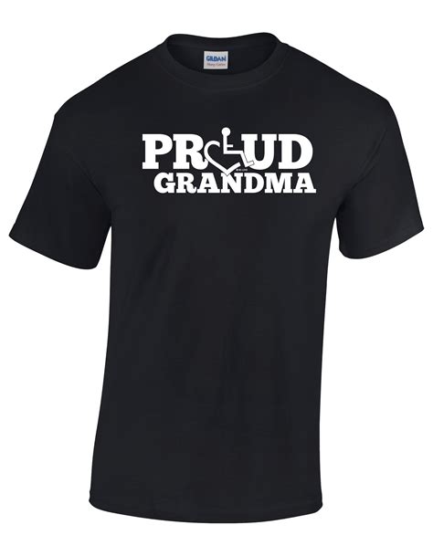 Proud Grandma T Shirt By Grandma 3e Loves Wheelchair Heart