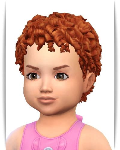 Birksches Sims Blog Shorty Curls Hair Kids Toddler Version Sims 4