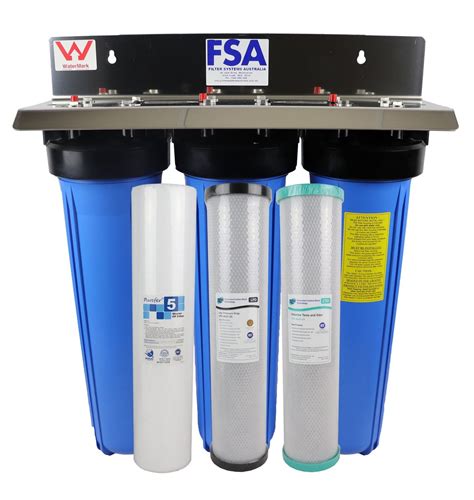Whole House Big Blue High Flow Triple 20 Water Filter System Water