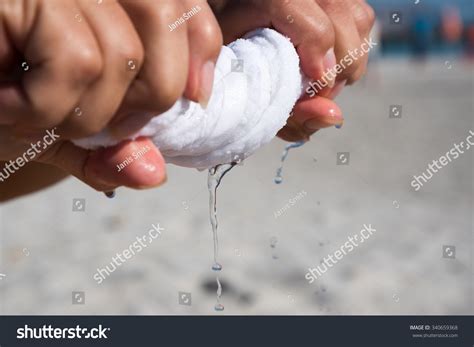 Hands Squeeze Wet White Towel Stock Photo 340659368 Shutterstock