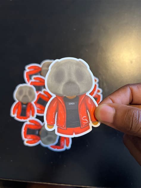 Kanye West Donda Bear Custom Vinyl Water Resistant Sticker Dropout Bear