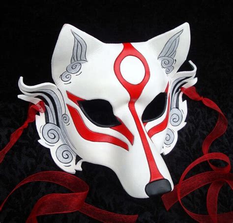 Okami Leather Maskhandmade Japanese Wolf Mask