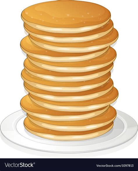 Pancakes Royalty Free Vector Image Vectorstock Иллюстрации еды Еда