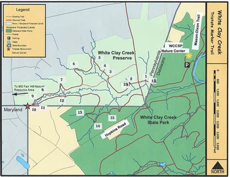 Middle run valley natural area is located between two sections of white clay creek state park. White Clay Creek State Park Trail Map | Printable Map