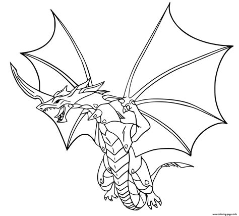 Dragonoid Drago Bakugan Coloring Page Printable