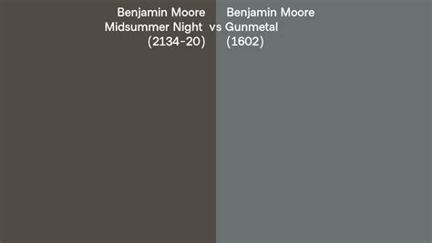 Benjamin Moore Midsummer Night Vs Gunmetal Side By Side Comparison