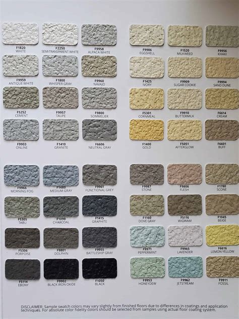 Epoxy Flooring Colors And Style Charts Choose Your Dream Coating