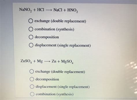 Chemical reactions and energy changes. Solved: Classify Each Of These Reactions. Ba(CIO3)2 → BaCl... | Chegg.com