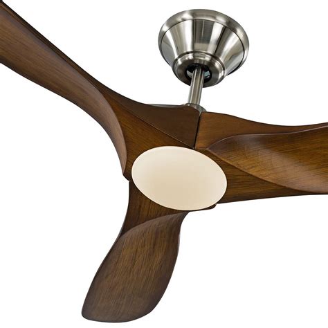 52 Monte Carlo Maverick Ii Brushed Steel Led Ceiling Fan With Remote