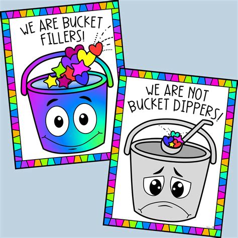 Bucket Filling And Dipping Posters To Teach Kindness And Correct Mean