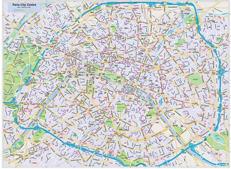 Paris City Center Map Map Of Paris City Center France
