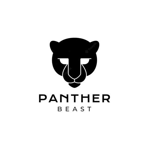 Cara Bestia Pantera Logo Diseño Vector Vector Premium