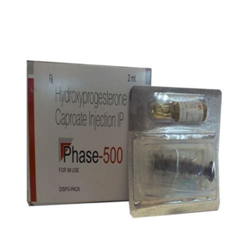hydroxyprogesterone caproate injection packaging size 2 ml dose 500 mg rs 48 piece id