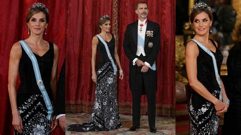 Reina Letizia Ortiz Recupera Una Falda De Lorenzo Caprile Para La Cena