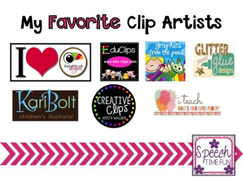 My Favorite Things Clip Art And Fonts Speech Time Fun Speech And