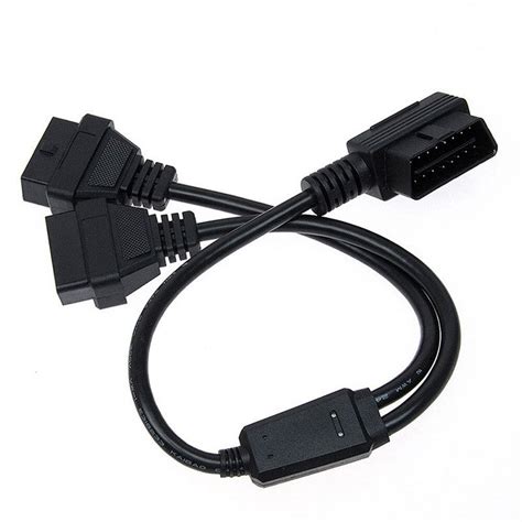 16 Pin Male To Female Obd2 Obdii Splitter Extension Cable 16pin Male To