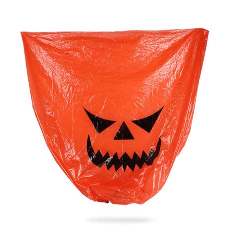 Ssbsm Pumpkin Leaf Bag Horror Expression Large Capacity Multi Purpose