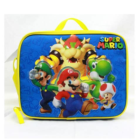 Lunch Bag Nintendo Super Mario Group Blue New Sd28263
