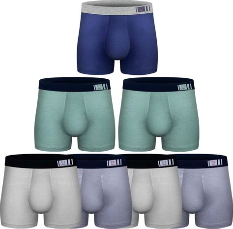Men S Bamboo Fiber Boxer Briefs Underwear Performance Breathable Tagless Comfy Silk Waistband 6